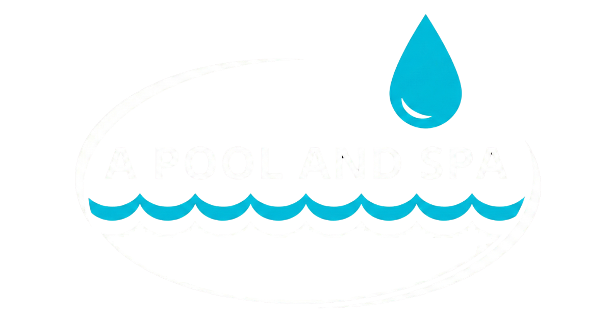 A Pool and Spa Logo Light Blue & White 1200x630